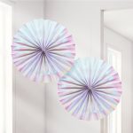 מניפות נייר לתלייה ססגוני - 30 ס"מ