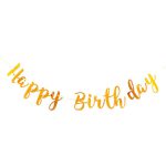 שרשרת אותיות happy birthday זהב