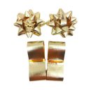 סרט מתנות + פרחים - זהב