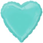 בלון הליום לב טורקיז פסטל