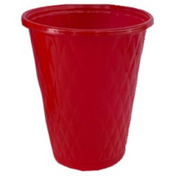 כוסות פלסטיק יהלום -אדום