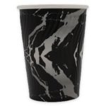 כוסות נייר חםקר קיסר שחור כסף