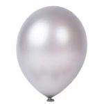 בלוני לטקס מטאלי כסף 50 יח'