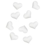 לבבות בד לקישוט - לבן