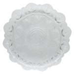 מגש פלסטיק עגול פרח קריסטל 30 ס"מ - שקוף