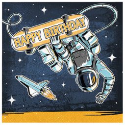 מפיות גדולות happy birthday סקייט בחלל
