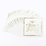 מפיות גדולות לבן זהב HB