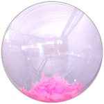 בלון בועה במילוי נוצות ורודות