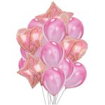 סט בלונים שיש ורוד
