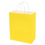 שקית נייר צהובה עם ידית - גדול
