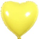 בלון הליום לב צהוב פסטל