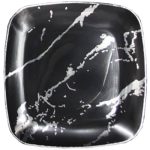 צלחות קיסר שחור כסף - גדול