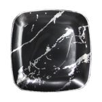 צלחות קיסר שחור כסף - בינוני