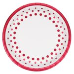 צלחות בינוניות - נקודות אודם נוצצות "9