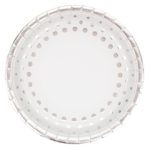 צלחות בינוניות - נקודות כסופות נוצצות "9