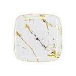 צלחות קיסר לבן זהב - קטן