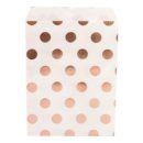 שקיות נייר נקודות – רוז גולד מטאלי