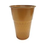 כוסות פלסטיק יהלום בינוני - זהב