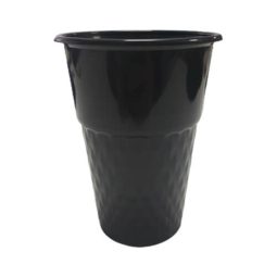 כוסות פלסטיק יהלום בינוני - שחור