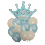 סט בלונים כתר תכלת