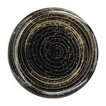 צלחות מטאור שחור זהב - בינוני