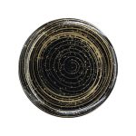 צלחות מטאור שחור זהב - קטן