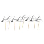 קיסמים פירמידה לבנים - כסף