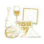 קישוטי שולחן פסח - זהב