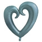 בלון הליום ענק לב תכלת